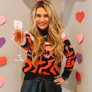 Zebra printed retro sweater